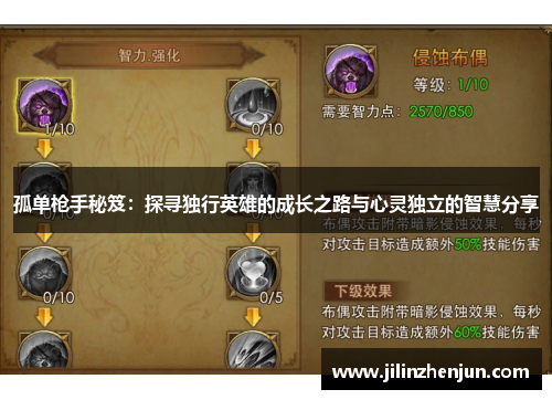 孤单枪手秘笈：探寻独行英雄的成长之路与心灵独立的智慧分享